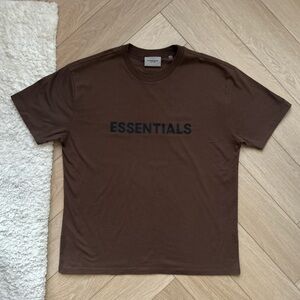 ESSENTIALS Fear Of God Brown T Shirt, XL